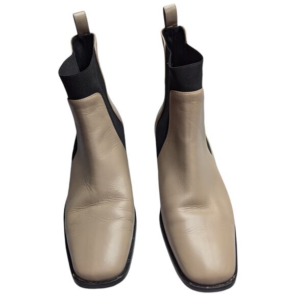 Everlane Tan and Black Ankle Boots - Picture 2 of 6